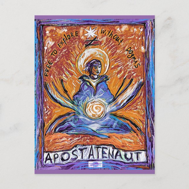Apostatenaut - ohne Dogmen erkunden Postkarte (Vorderseite)