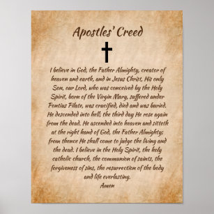 Apostel' Credo katholische Gebet Christlich Poster