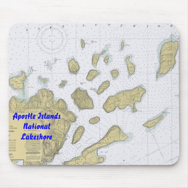 Apostel-Insel-Staatsangehörig-Lakeshore Mousepad (Vorne)