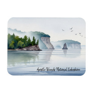 Apostel Islands National Lakeshore Wasserfarbe Magnet