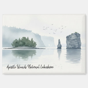 Apostel Islands National Lakeshore Wasserfarbe Magnet