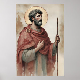 Apostel Jakobus Kunst Sankt Jakobus Druck Katholis Poster