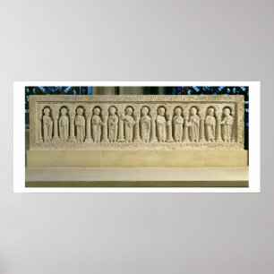 Apostel unter Arkaden, Relief gemeißelt, c.1150 (S Poster