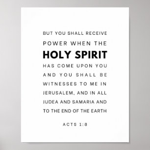 Apostelgeschichte 1:8 Bibelvers Poster