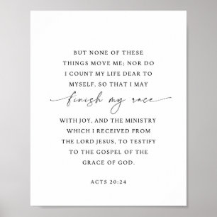 Apostelgeschichte 20:24 Meinen Lauf mit Freude vol Poster