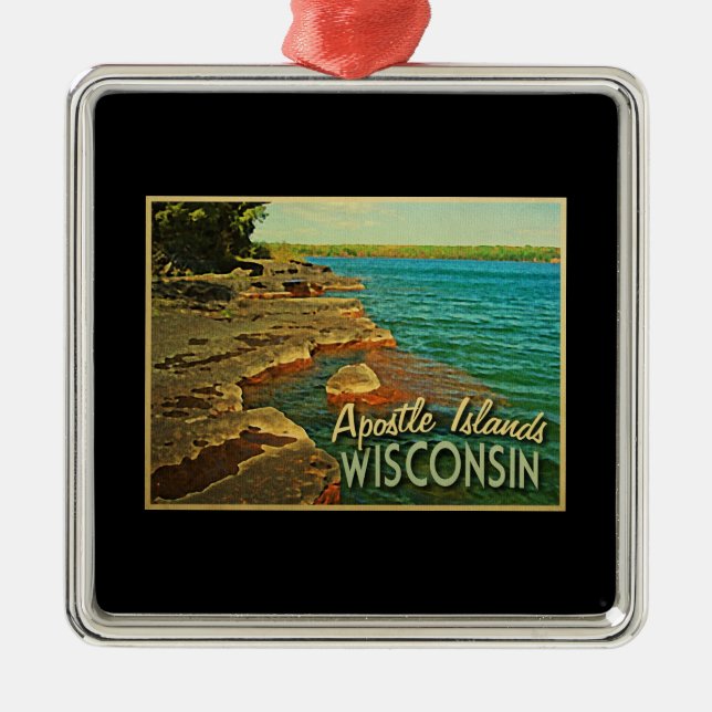 Apostelinseln Wisconsin Ornament Aus Metall (Vorne)