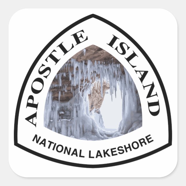 Apostle Island National Lakeshore Quadratischer Aufkleber (Vorderseite)