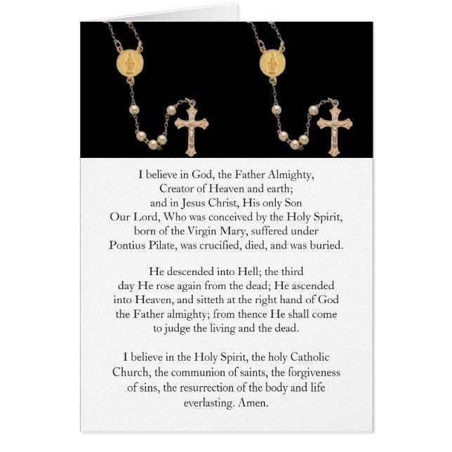 "Apostles Creed" Gebet (Vorne)