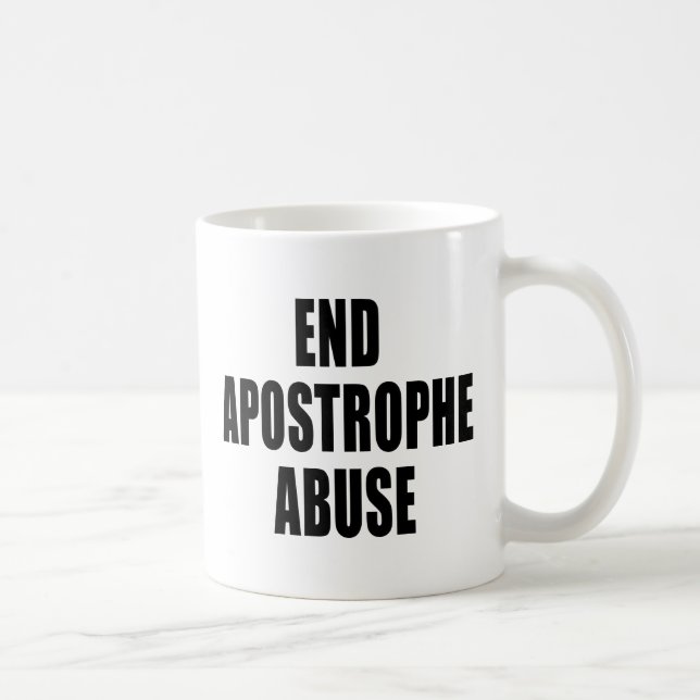 Apostroph-Missbrauchs-Tasse Kaffeetasse (Rechts)