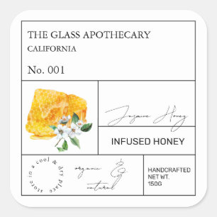 Apothécaire Jasmine Étiquette de miel infusé