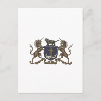 Apothecaries Unicorn Wappen Postkarte