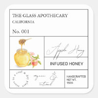 Apothecary Apple Étiquette de miel infusé