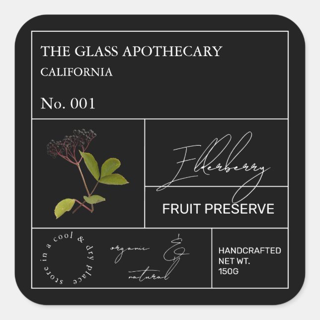 Apothecary Elderberry Étiquette (Devant)