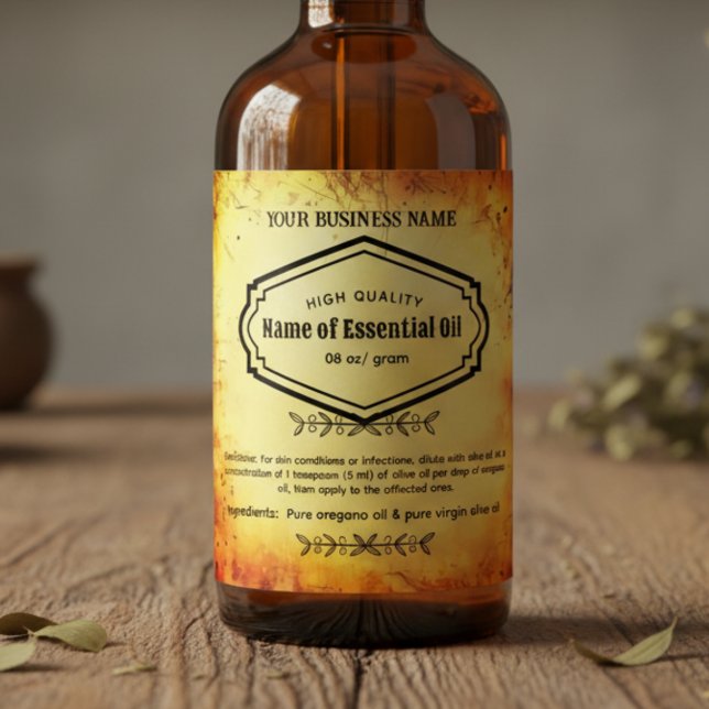Apothecary Essential oil Apothecary Étiquettes (Créateur téléchargé)