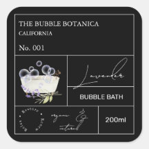 Apothecary Lavender Bubble Bath Label