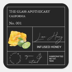 Apothecary Lime Infusé Miel Étiquette