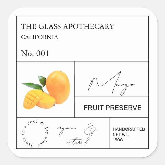 Apothecary Mango Étiquette (Devant)