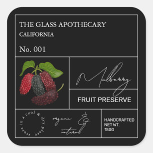 Apothecary Mulberry Étiquette