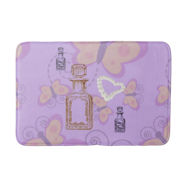 Apothecary&Pearl Hearts MediumBath Mat Badematte (Vorderseite)