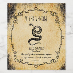 Apothekarheilmittel Vintage Veilchengifte Weinetikett