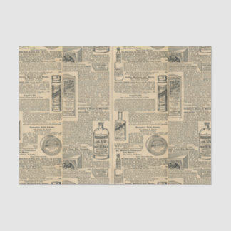 Apothekarisch Vintage Zeitungsanzeigen Seidenpapier