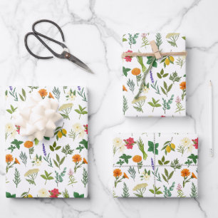 Apothekarisches Kräuterwaschpapier Geschenkpapier Set