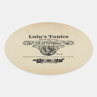 Apothekarstempelen Ovaler Aufkleber