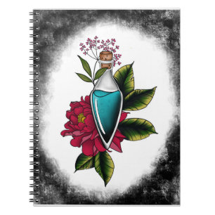 Apothekartränke Flasche Tattoo-Notebook Notizblock