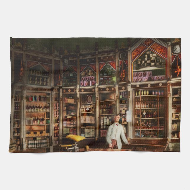 Apotheke - Eine russische Apotheke von 1885 Geschirrtuch (Horizontal)
