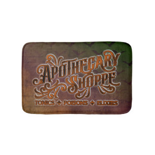 Apotheke Halloween Gothic Schild Badematte
