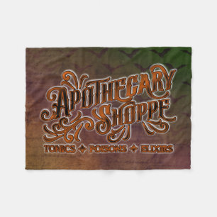 Apotheke Halloween Gothic Schild Fleecedecke