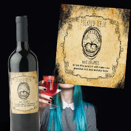Apotheke halloween Vintage Pfefferzähne Weinetikett