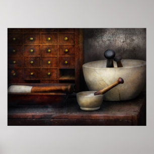 Apotheke - Pestle & Drawers Poster