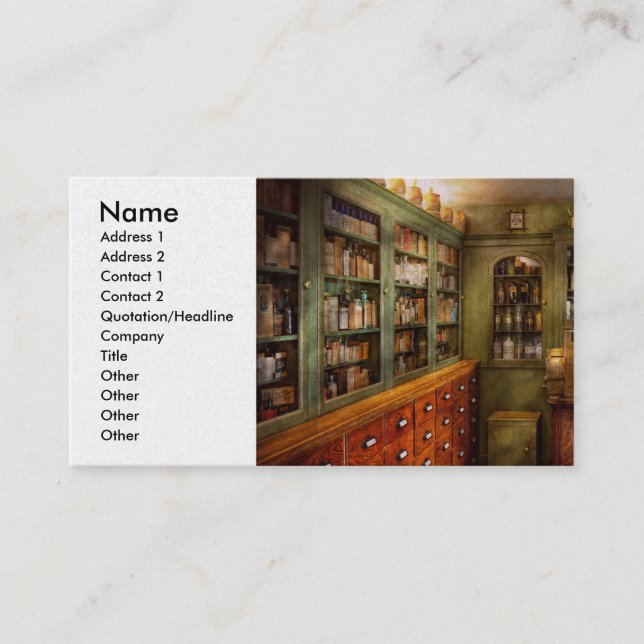 Apotheke - Raum - die Apotheke Visitenkarte (Vorderseite)
