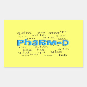 Apotheken-Student Pharm-D Geschenke Rechteckiger Aufkleber