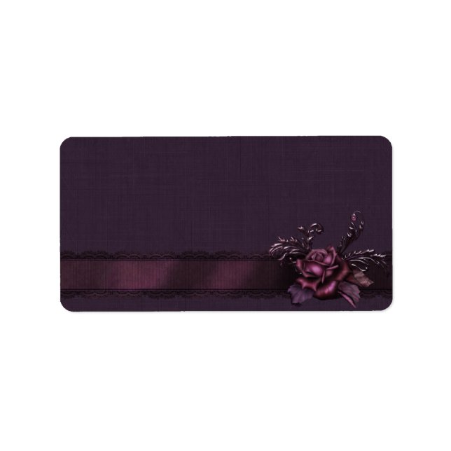 Apothekenetikett mittlerer Lila Rose Adressaufkleber (Vorne)