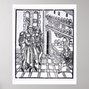 Apothekengeschäft, im Pub "Das Buch der Cirugia" Poster