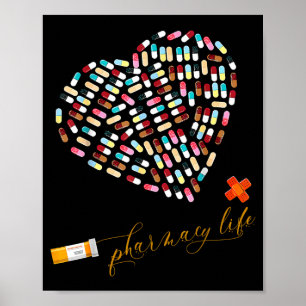 Apothekenleben Apotheker Herz Valentinstag Poster