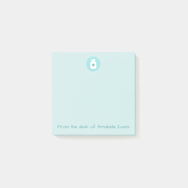 Apotheker abgefüllte Medizin Post-it Klebezettel (Vorderseite)