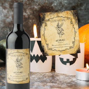 Apotheker-Boden-Feenflügel-Vintage-Halloween-Labor Weinetikett
