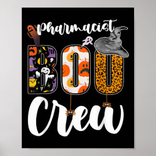 Apotheker Boo Crew Halloween Match Pharmacy Poster