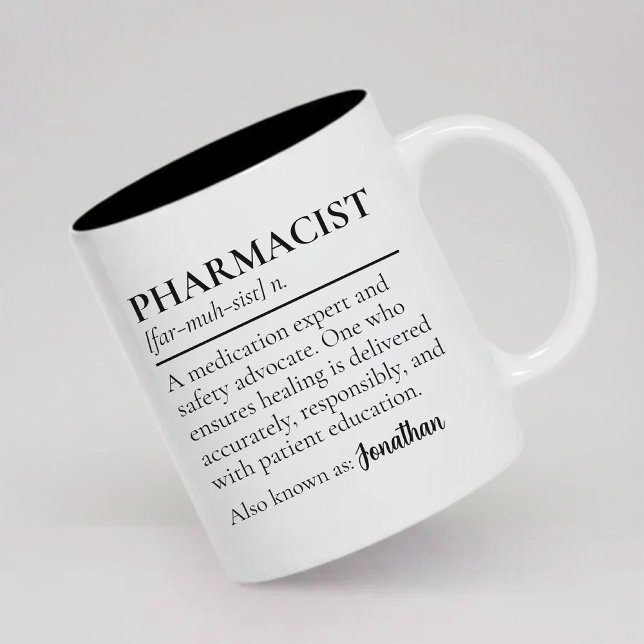 Apotheker Definition Tasse Individuelles Geschenk  (Custom Pharmacist Mug Graduation Gift for Health Professionals, Pharmacist Definition Mug Gift)