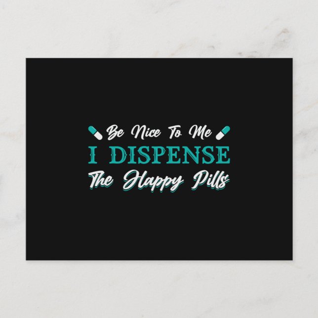Apotheker Der glückliche Pillenarzt Postkarte (Vorderseite)