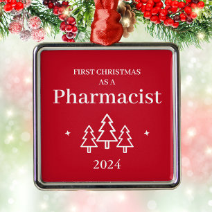 Apotheker Elegant Rot 2026 Weihnachtsornament