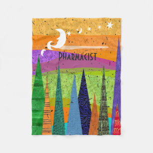 Apotheker Fleece Blanket Künstlerisch Mountains