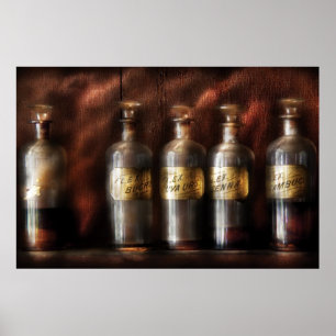 Apotheker - fünf Flaschen Poster