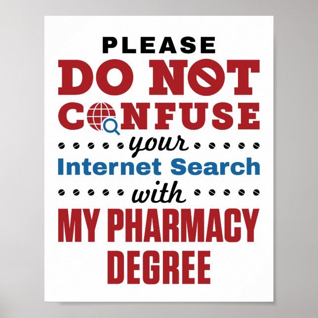 Apotheker Funny Quote Pharmacy Degree Poster (Vorne)