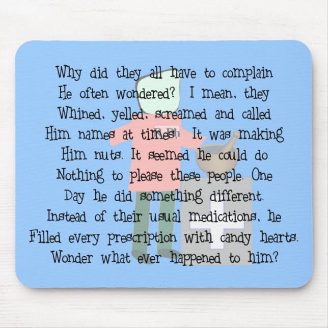 Apotheker-Geschichten-Kunst-Geschenke Mousepad (Vorne)