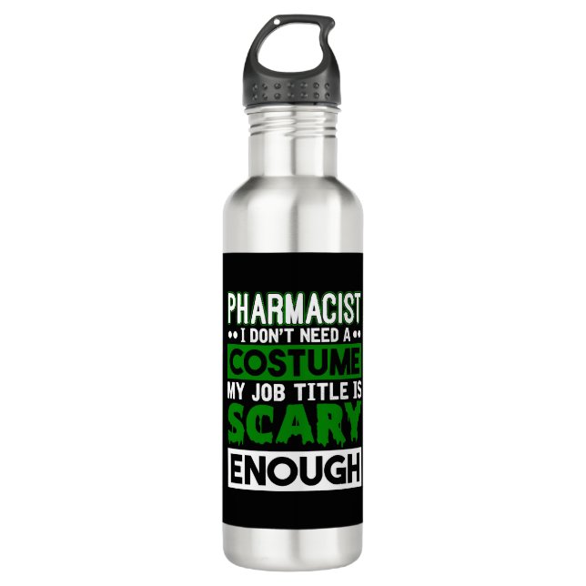Apotheker Halloween Costume Apotheker Edelstahlflasche (Vorderseite)