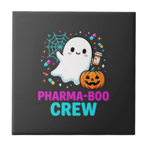 Apotheker Halloween Pharma-Boo Crew Geist Design_ Fliese